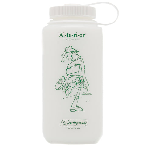 Jam for Alterior - 32 Oz Nalgene Bottle Wide Mouth - HDPE Frosted - White