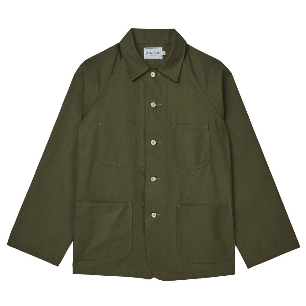 Alterior - Herringbone Shop Jacket - Olive Alterior - Herringbone Shop Jacket - Olive