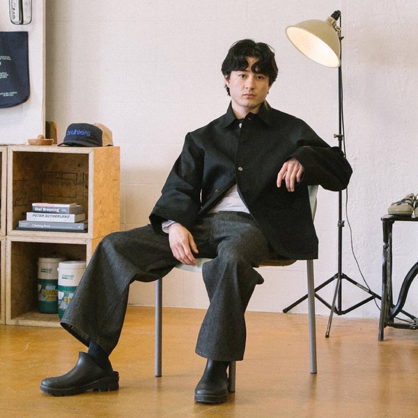 Alterior - British Millerain Shop Jacket - Black/Navy