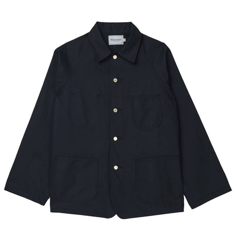 Sturla - Hooded Incision Jacket - Melange Green Bonded Wool