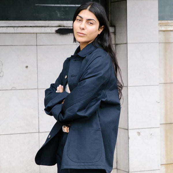 Alterior - Herringbone Shop Jacket - Navy