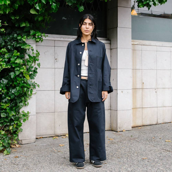 Alterior - Herringbone Shop Jacket - Navy