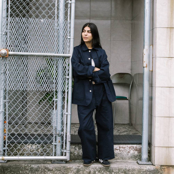 Alterior - Herringbone Shop Jacket - Navy