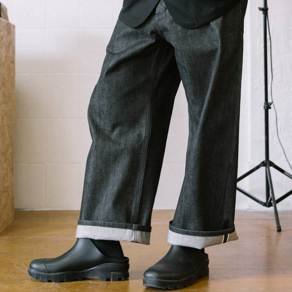 Alterior - Cone Mills White Oak Wide Trouser - Black/Indigo