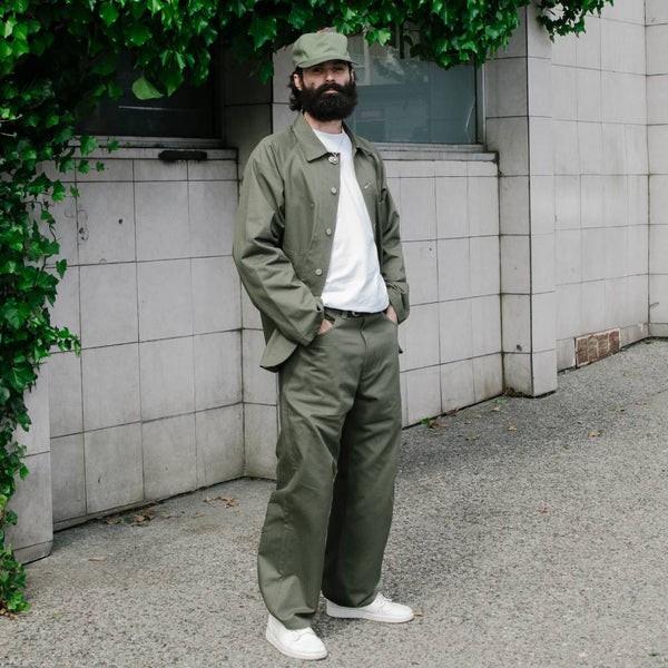 Alterior - Herringbone Shop Jacket - Olive