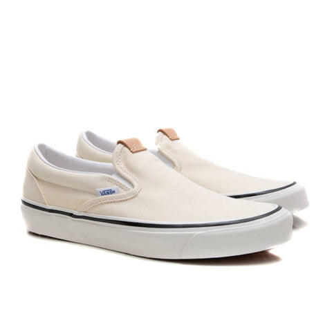 Alterior - Leather Tab Vans Slip-On - OG White