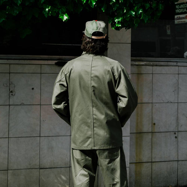 Alterior - Herringbone Shop Jacket - Olive