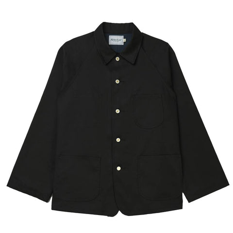 Sturla - Hooded Incision Jacket - Melange Green Bonded Wool