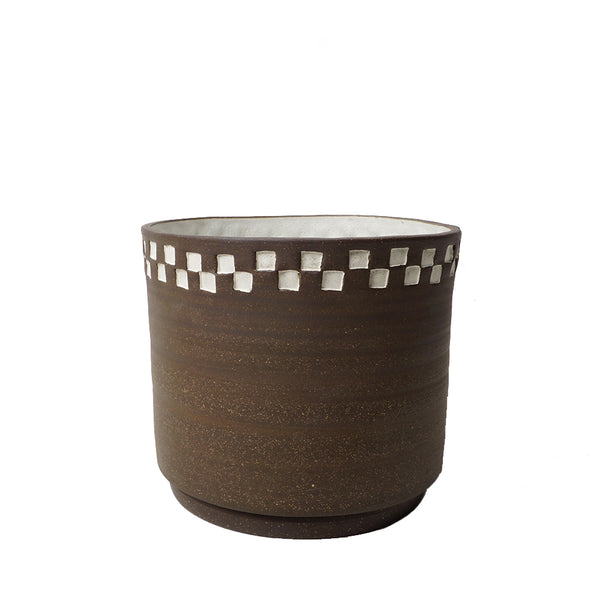 Mellow - Checker Planter - Brown