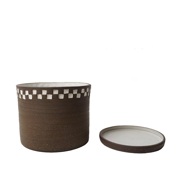 Mellow - Checker Planter - Brown