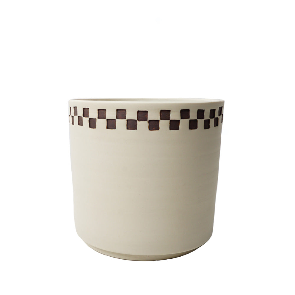 Mellow - Checker Planter - White Mellow - Checker Planter - White