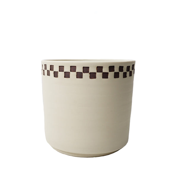 Mellow - Checker Planter - White