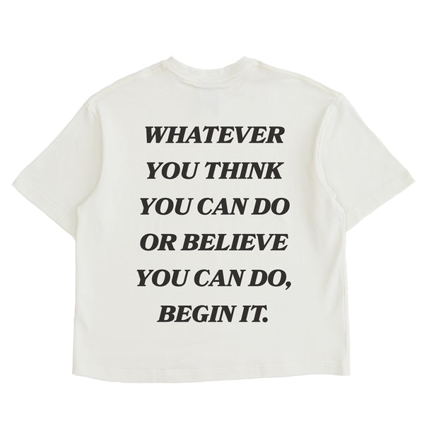 ALL CAPS STUDIO - Begin T-Shirt - White