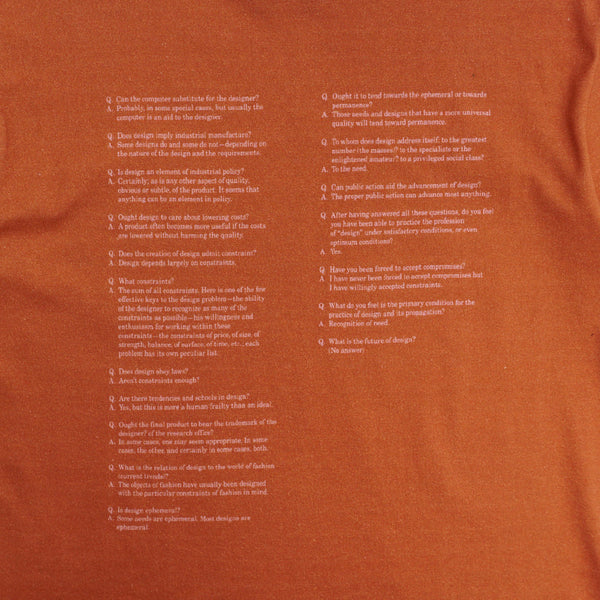 ALL CAPS STUDIO - Eames Design T-Shirt - Saffron