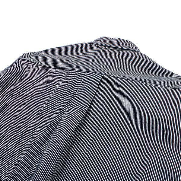 Alterior - Ace Button Down Shirt Yarn Dyed Cotton - Navy/White