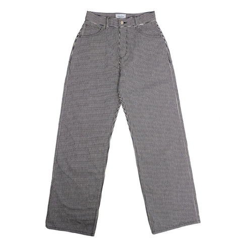 Alterior - Herringbone Wide Trouser - Navy