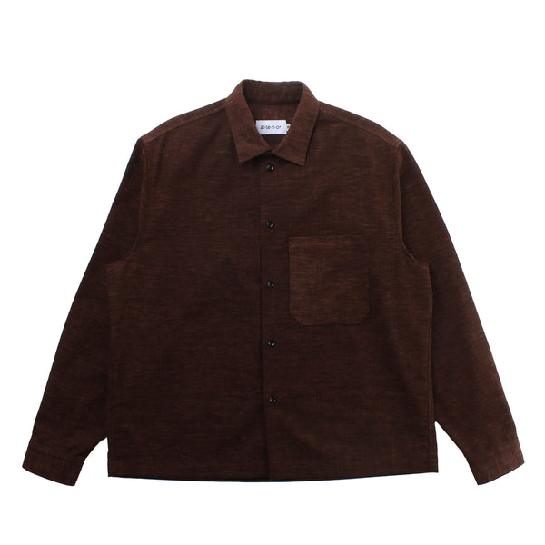 Alterior - Ace Button Down Shirt - Chestnut Linen