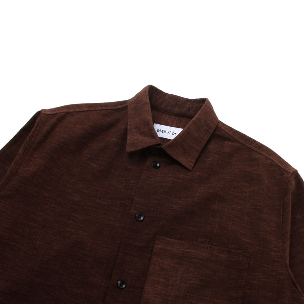 Alterior - Ace Button Down Shirt - Chestnut Linen