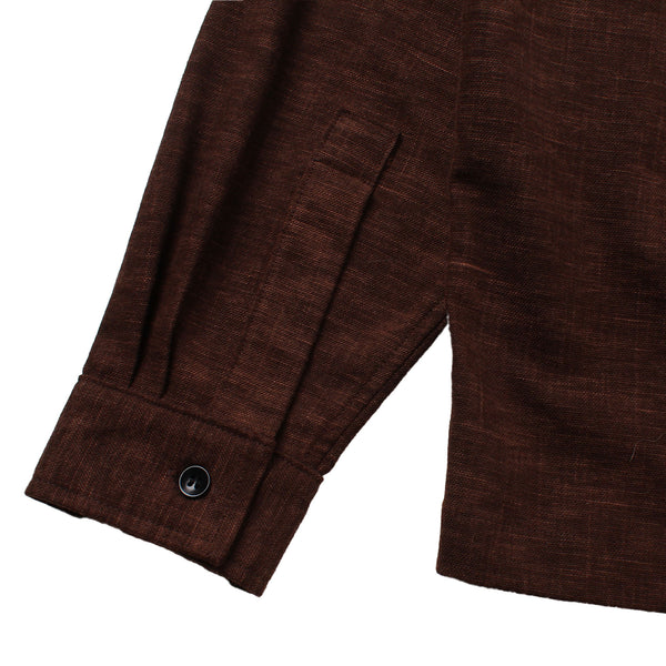 Alterior - Ace Button Down Shirt - Chestnut Linen