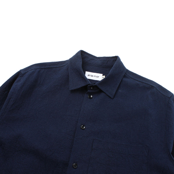 Alterior - Ace Button Down Shirt - Indigo-Dyed Linen Cotton