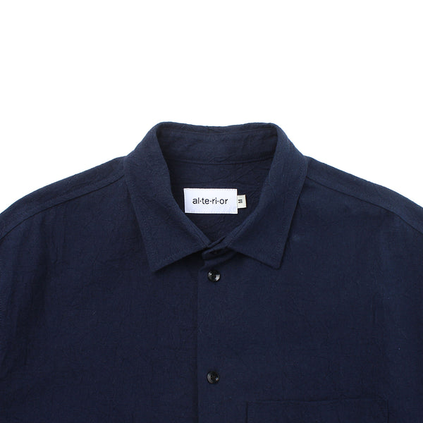 Alterior - Ace Button Down Shirt - Indigo-Dyed Linen Cotton