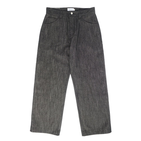 Alterior - Herringbone Wide Trouser - Navy