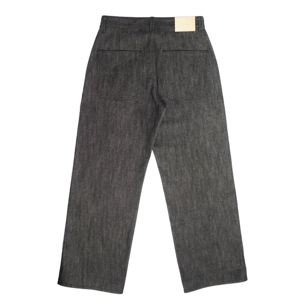 Alterior - Wide Denim Trouser - Black Slub