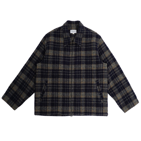 Alterior - Astorino Lined Wool Coat - Plaid Woolrich - Navy/Grey