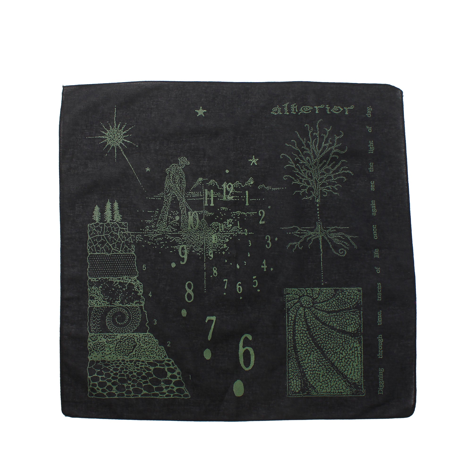Alterior & Hugo Bernier - Digging Through Time Bandana - Black