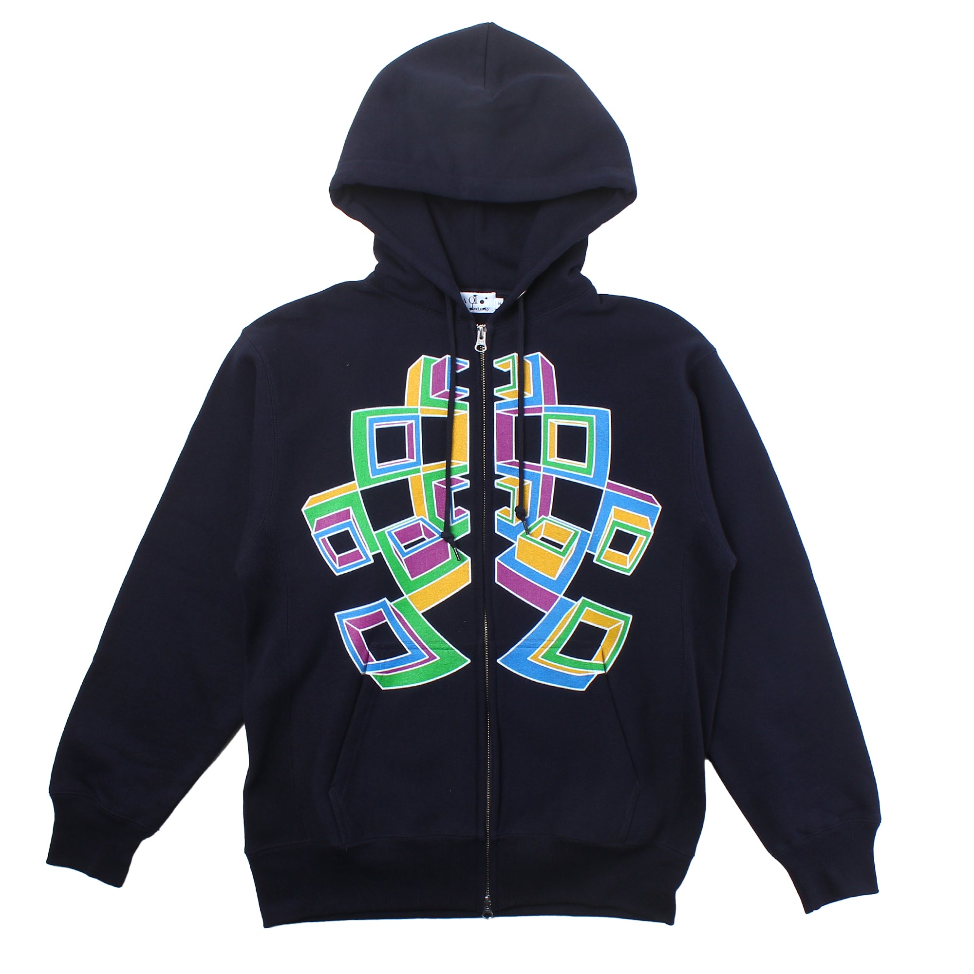 AOI Industry - Symmetrical Hideout Zip Hoodie - Navy