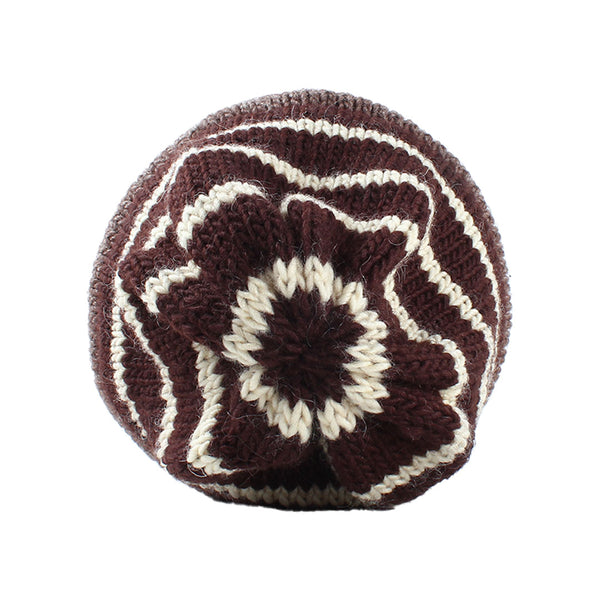 Bailey Goldberg & Alterior - Stripe Wool Beanie - Brown/Creme