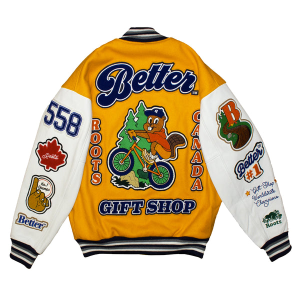 Better™ Gift Shop / Roots  - "Buddy 2023" Award Leather Jacket - Yellow