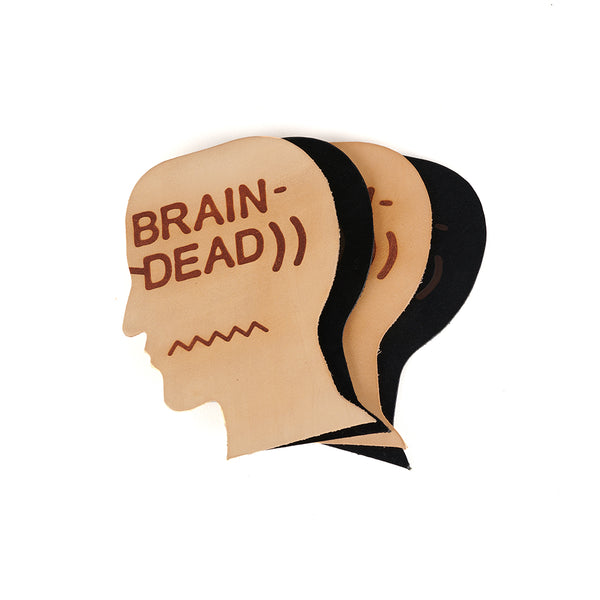 Brain Dead x Alterior - Leather Coaster Pack - Natural/Black