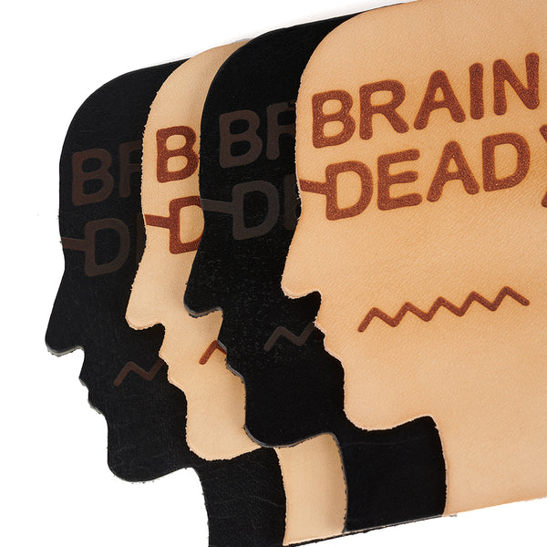 Brain Dead x Alterior - Leather Coaster Pack - Natural/Black