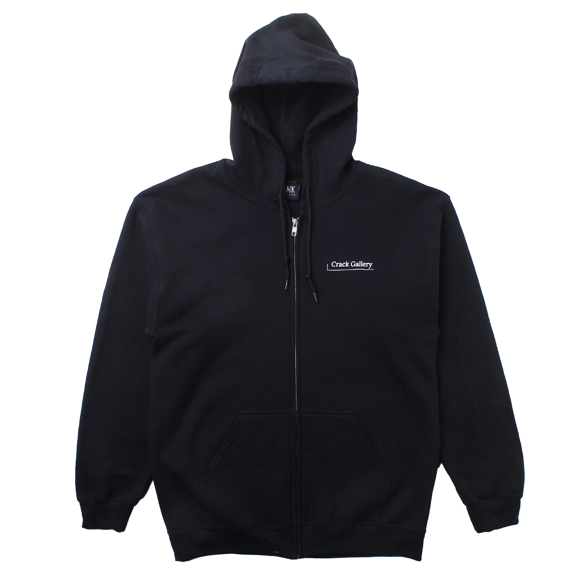 Crack Gallery - Trauma Zip Hooded Sweatshirt - Black