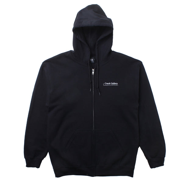 Crack Gallery - Trauma Zip Hooded Sweatshirt - Black