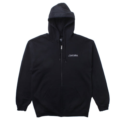 Crack Gallery - Trauma Zip Hooded Sweatshirt - Black