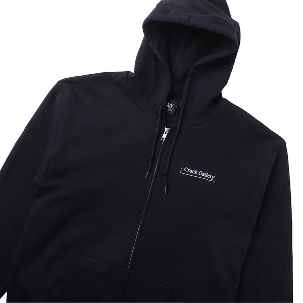 Crack Gallery - Trauma Zip Hooded Sweatshirt - Black