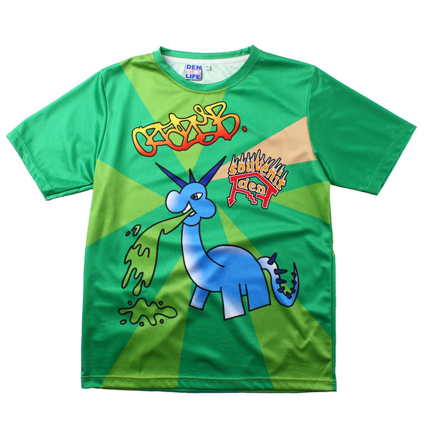 Crazy Bastard Magazine & Den Souvenir - Dino Park Jersey - Green
