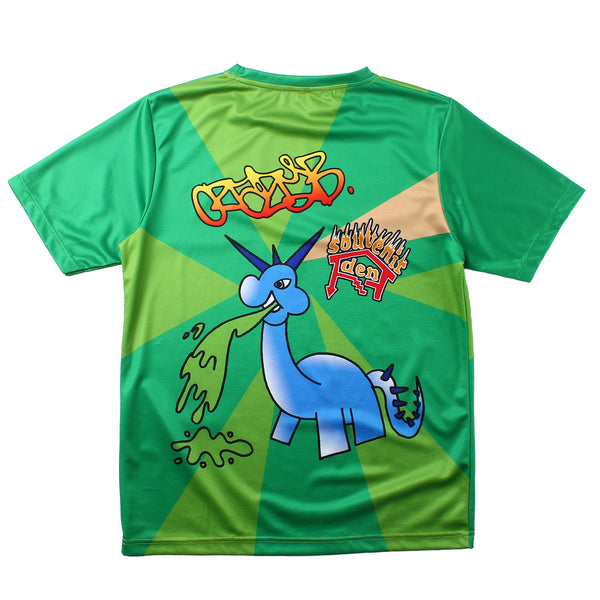 Crazy Bastard Magazine & Den Souvenir - Dino Park Jersey - Green