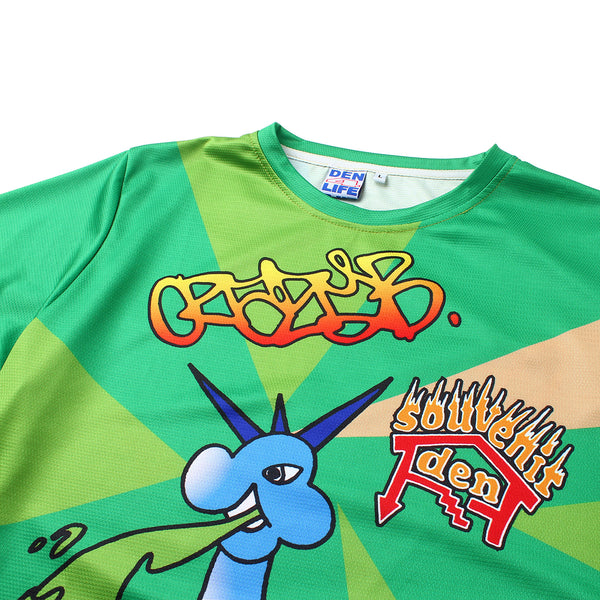Crazy Bastard Magazine & Den Souvenir - Dino Park Jersey - Green