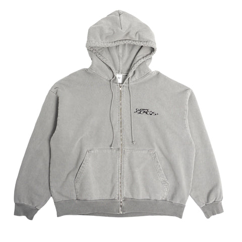 Sexhippies - Grid Fleece Hooded Pullover - Gunmetal