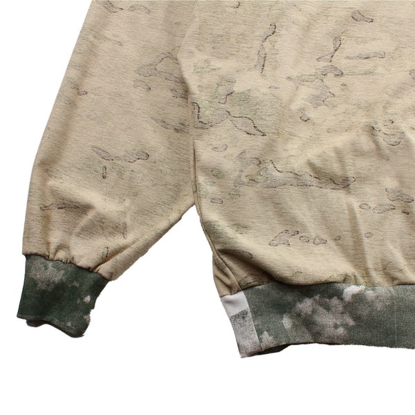 DAYTIMENOVELLA - Inverted Camo Zip-Up T-Shirt Hoodie - Camo