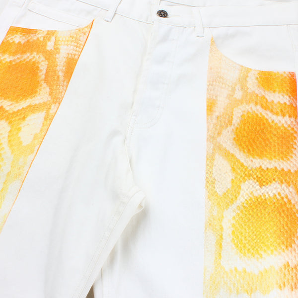 DAYTIMENOVELLA - Gradient Snake Jeans - White