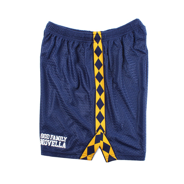DAYTIMENOVELLA - Mesh Short - Navy/Yellow Diamond