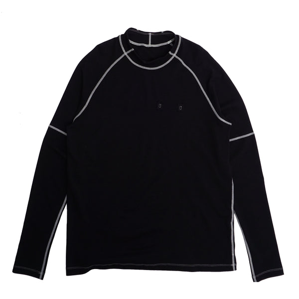 DAYTIMENOVELLA - Overlock Mock Neck - Black/White