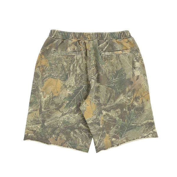 Deathrites - Script Zip Cut-Off Sweatshorts - Tree Camo