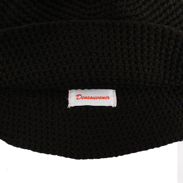 Den Souvenir - Hemp Hand Knitted Hat - Dark Ebony