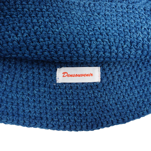 Den Souvenir - Hemp Hand Knitted Hat - Indigo