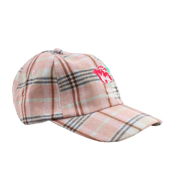 Den Souvenir - Golden Triangle Cap - Salmon Tartan
